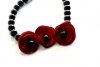 BLOSSOMING IN RED I  - Handmade Necklace